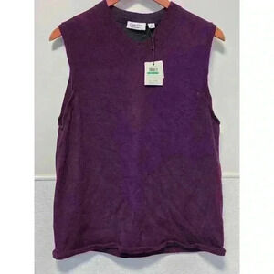 Men's Calvin Klein Sweater Vest‎ L Purple with defects